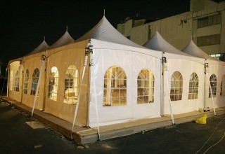 3X3M Aluminum Cross Cable Tent-Taichung Top City Department Store Market Tent